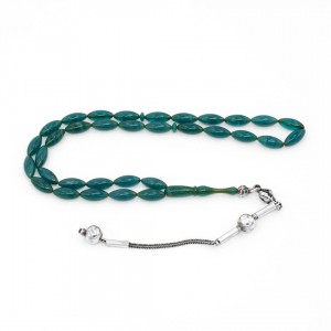 Green Amber Prayer Beads - Barley Shaped Green Amber Prayer Beads - Barley Shaped