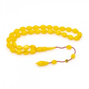 Elevate Your Spiritual Practice with Yellow Amber Prayer Beads - Beyzi Shaped Elevate Your Spiritual Practice with Yellow Amber Prayer Beads - Beyzi Shaped