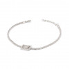 Sterling Silver Tennis Bracelet for Women in Silver Color with Geometric Design