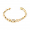 Women's Silver Bracelet Gold Plated with Round Charms and Zircon Stones