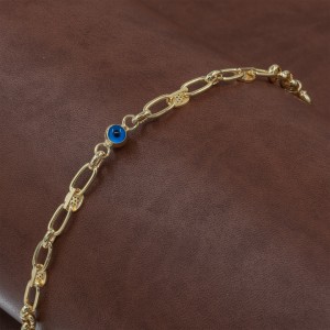 Gold Plated Silver Bracelet with Evil Eye Bead – Elegant & Stylish Accessory for Women Gold Plated Silver Bracelet with Evil Eye Bead – Elegant & Stylish Accessory for Women