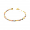 Sterling Silver Bracelet with Golden, Silver and Bronze Colored Balls Sterling Silver Bracelet with Golden, Silver and Bronze Colored Balls