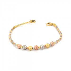 سوار كرات قوس قزح الفضي من الفضة الإسترلينية سوار كرات قوس قزح الفضي من الفضة الإسترلينية