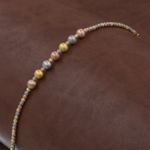 سوار كرات قوس قزح الفضي من الفضة الإسترلينية سوار كرات قوس قزح الفضي من الفضة الإسترلينية