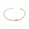 Classic Gold Plated Sterling Silver Bracelet with Cubic Zirconia for Women