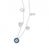 Women's 925 Sterling Silver Evil Eye Round Pendant Necklace Women's 925 Sterling Silver Evil Eye Round Pendant Necklace