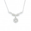 Elegant 925 Silver Necklace Studded with Zircon Stones