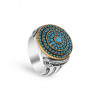 Sultan's Ring with Turquoise Stone in Sterling Silver – A Royal Touch