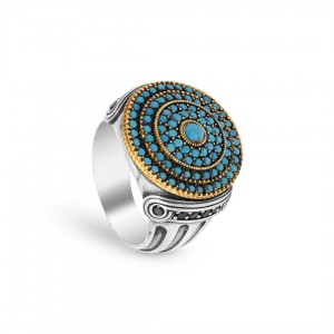 خاتم السلطان بحجر الفيروز من الفضة الإسترلينية – لمسة ملكية خاتم السلطان بحجر الفيروز من الفضة الإسترلينية – لمسة ملكية