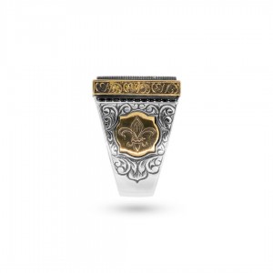 خاتم فضة فاخر للرجال بحجر زركون خاتم فضة فاخر للرجال بحجر زركون