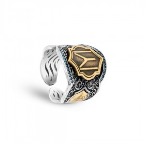 925 Sterling Silver Men's Ring with Kayı Symbol – Strength and Elegance 925 Sterling Silver Men's Ring with Kayı Symbol – Strength and Elegance