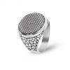 Luxury Men's 925 Sterling Silver Turkish Ring with Exquisite Silver Mesh Design Luxury Men's 925 Sterling Silver Turkish Ring with Exquisite Silver Mesh Design