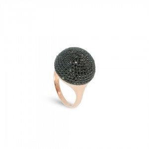 Sphere Model Black Zircon Stone 925 Sterling Silver Women's Ring	 Sphere Model Black Zircon Stone 925 Sterling Silver Women's Ring
