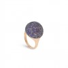 Sphere Model Purple Zircon Stone 925 Sterling Silver Women's Ring