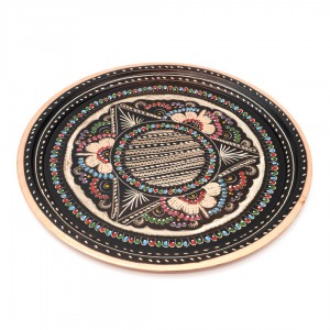 صينية تقديم مستديرة مزخرفة من النحاس صناعة يدوية بنقش عثماني جميل صينية تقديم مستديرة مزخرفة من النحاس صناعة يدوية بنقش عثماني جميل